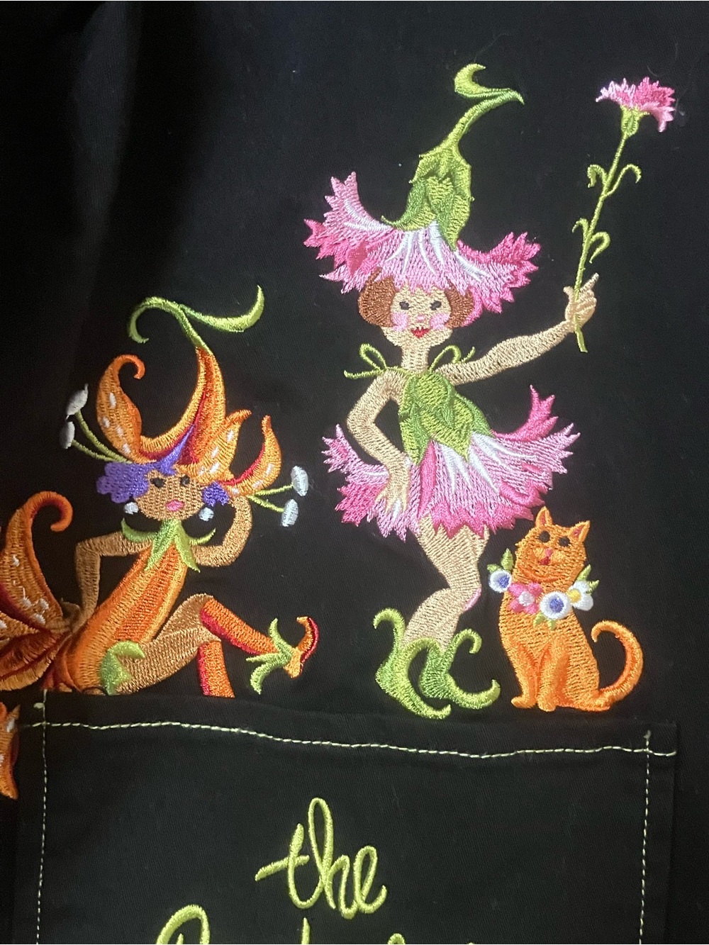 Bob Mackie Wearable Art Parade Of Flowers Black Embroidered Jacket Size Medium - Picture 7 of 12